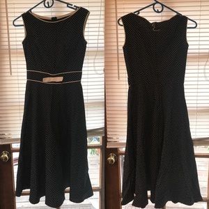Black polka dot stop staring dress
